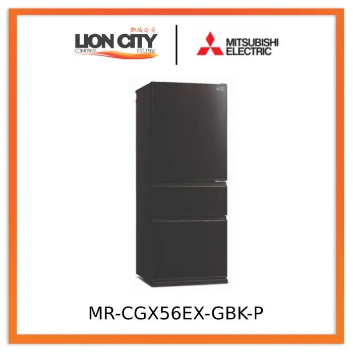 Mitsubishi Electric MR-CGX56EX-GWH-P/GBK-P 450L 3-Door Fridge