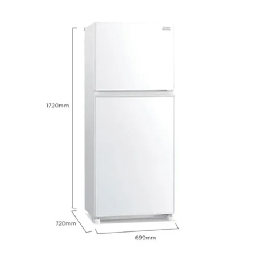 Mitsubishi Electric MR-FX47EX-GWH-P/GBK-P 378L 2-Door Fridge