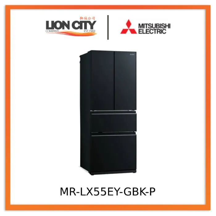 Mitsubishi Electric MR-LX55EY-GDS-P/GBK-P/GWH-P 442L 4-Door Fridge