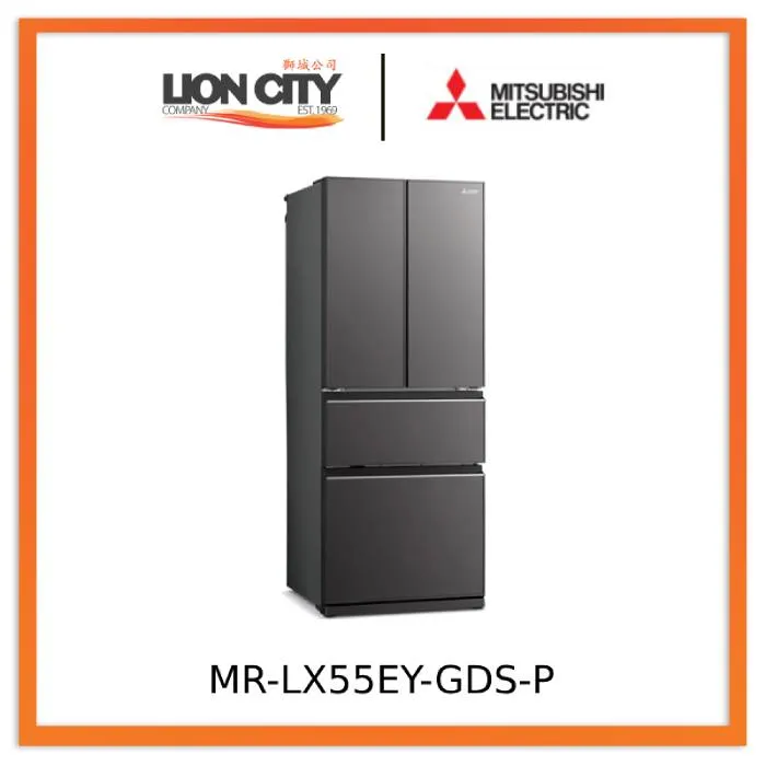 Mitsubishi Electric MR-LX55EY-GDS-P/GBK-P/GWH-P 442L 4-Door Fridge