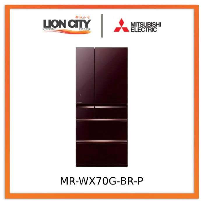 Mitsubishi Electric MR-WX70G-BR-P/W-P 689L 6-Door Fridge