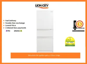 Mitsubishi Mr-cgx46en-gwh-p 3 Door Fridge