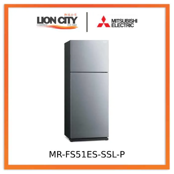 Mitsubishi MR-FS51ES-SSL-P 398l 2-door Fridge | 3 Ticks