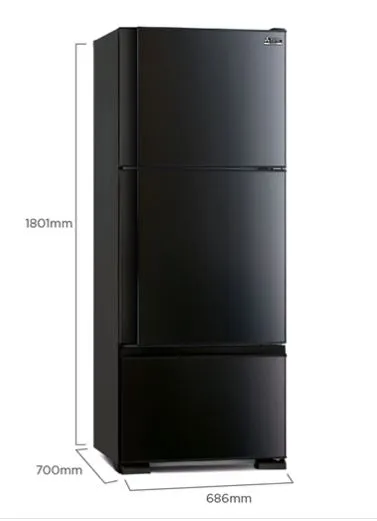 Mitsubishi MR-V50E2G-SB-P 3 Door Fridge