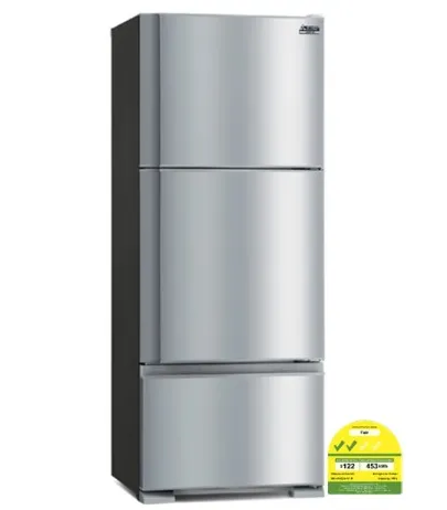Mitsubishi MR-V50E2G-SS-P 359l 3-Door Fridge Top Freezer (2 Ticks)