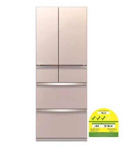 Mitsubishi MR-WX47LF-F-P 6-Door Refrigerator (371L)