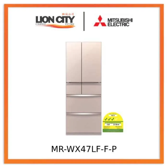 Mitsubishi MR-WX47LF-F-P 6-Door Refrigerator (371L)