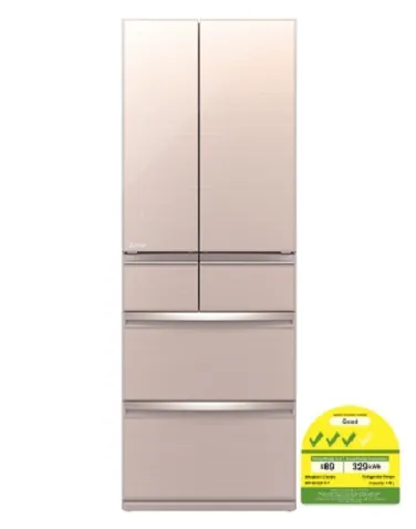 Mitsubishi MR-WX52F-F-P/ BR-P 6-Door Refrigerator (418L)