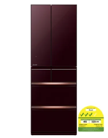 Mitsubishi MR-WX52F-F-P/ BR-P 6-Door Refrigerator (418L)