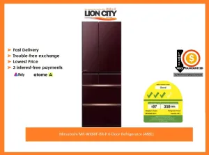 Mitsubishi MR-WX60F-BR-P 6-Door Refrigerator (488L)