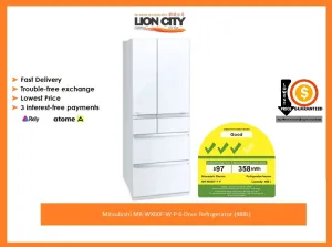 Mitsubishi MR-WX60F-W-P 6-Door Refrigerator (488L)