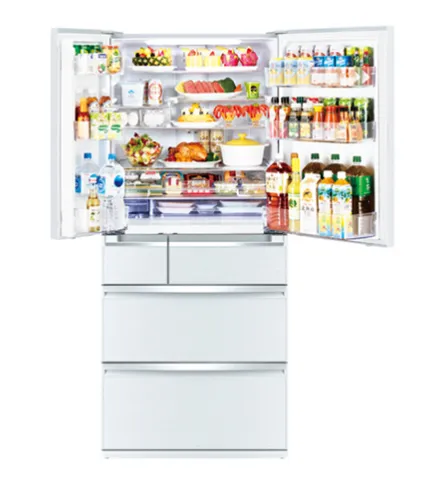 Mitsubishi MR-WX70C White/Brown 6 Door Fridge