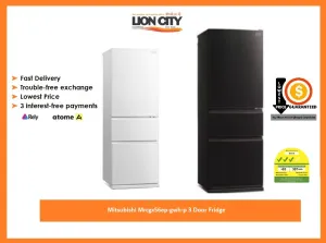 Mitsubishi Mrcgx56ep-gwh-p 3 Door Fridge
