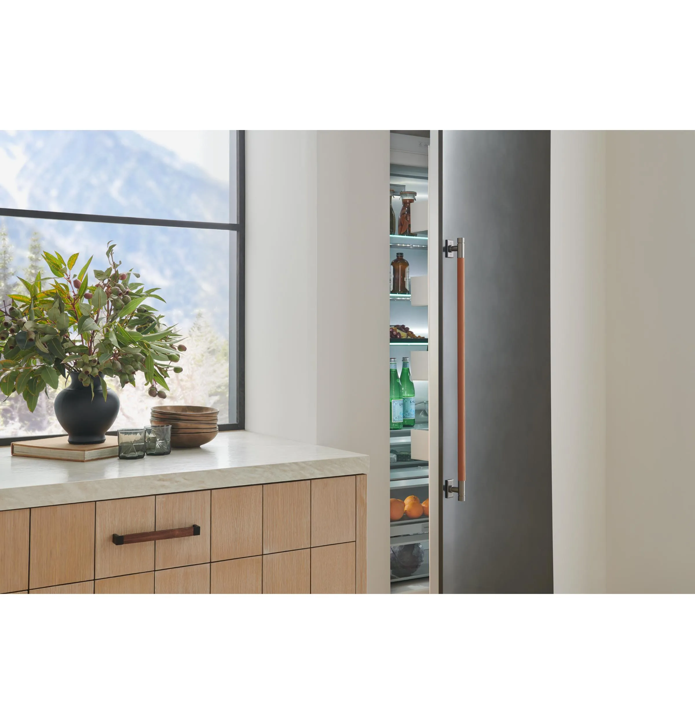 Monogram ZK1TN369VLH Monogram 36" Lh Column Panel Titanium Designer Collection