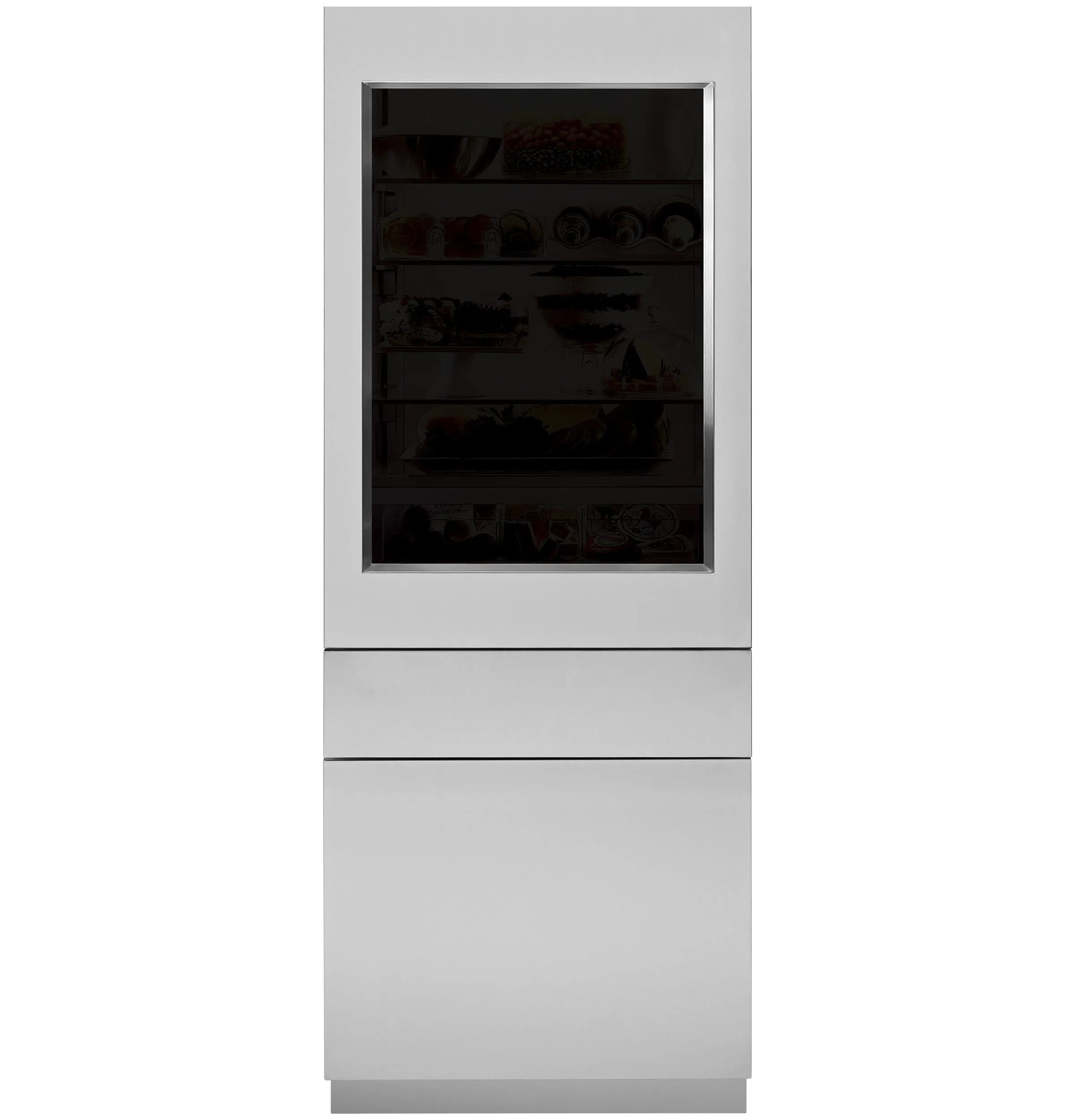 Monogram ZKGSN809NLH 30" Integrated Refer Ss Glass Door Panel, 80" Opening -3/4" , Lh