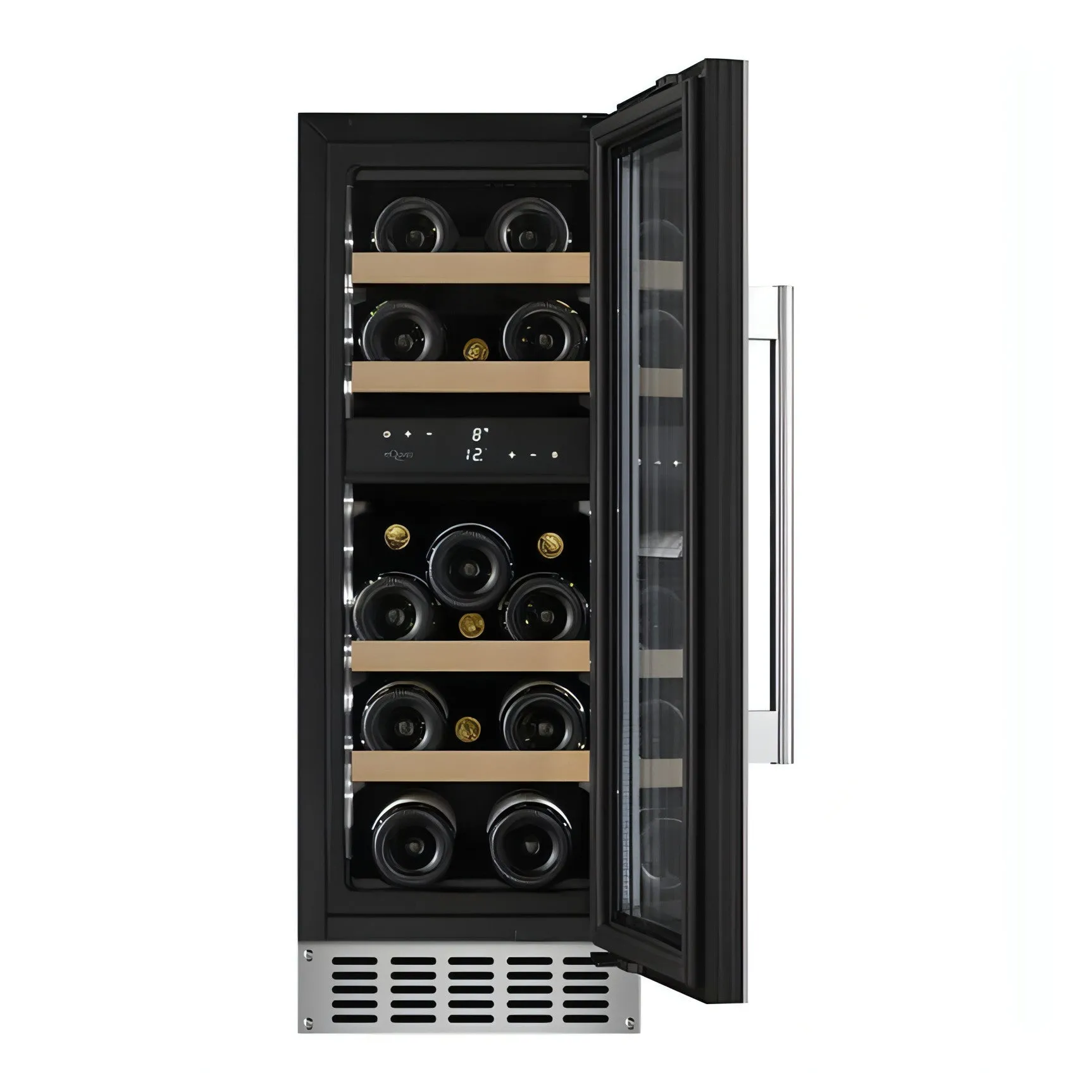 mQuve - 300mm - Undercounter Wine Fridge - WineCave 700 30D - Stainless Steel
