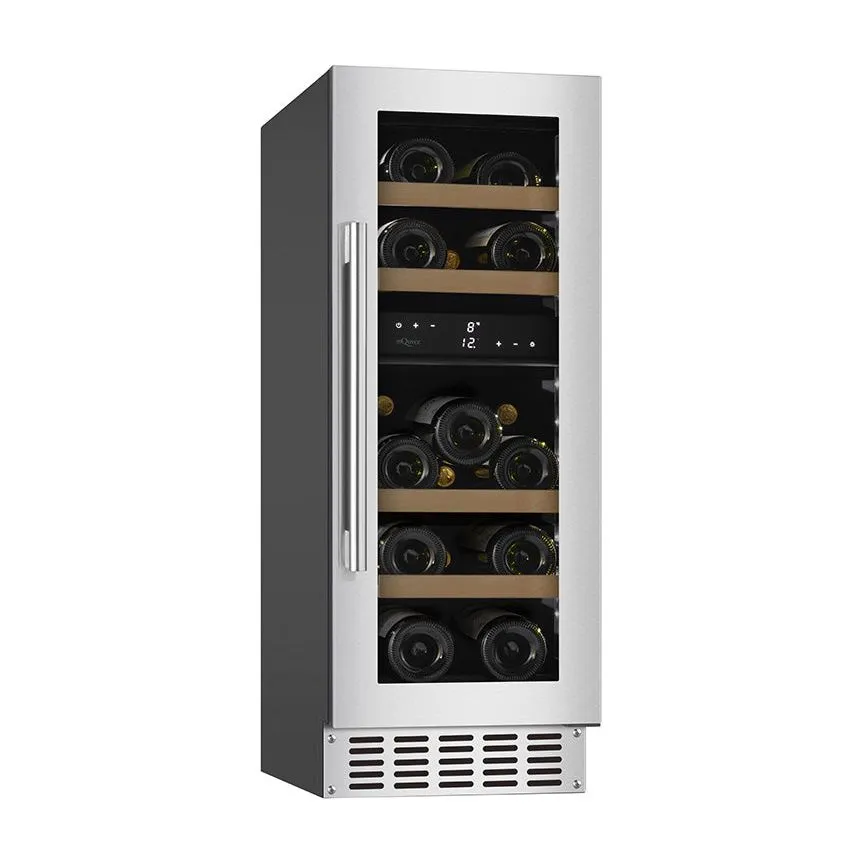 mQuve - 300mm - Undercounter Wine Fridge - WineCave 700 30D - Stainless Steel