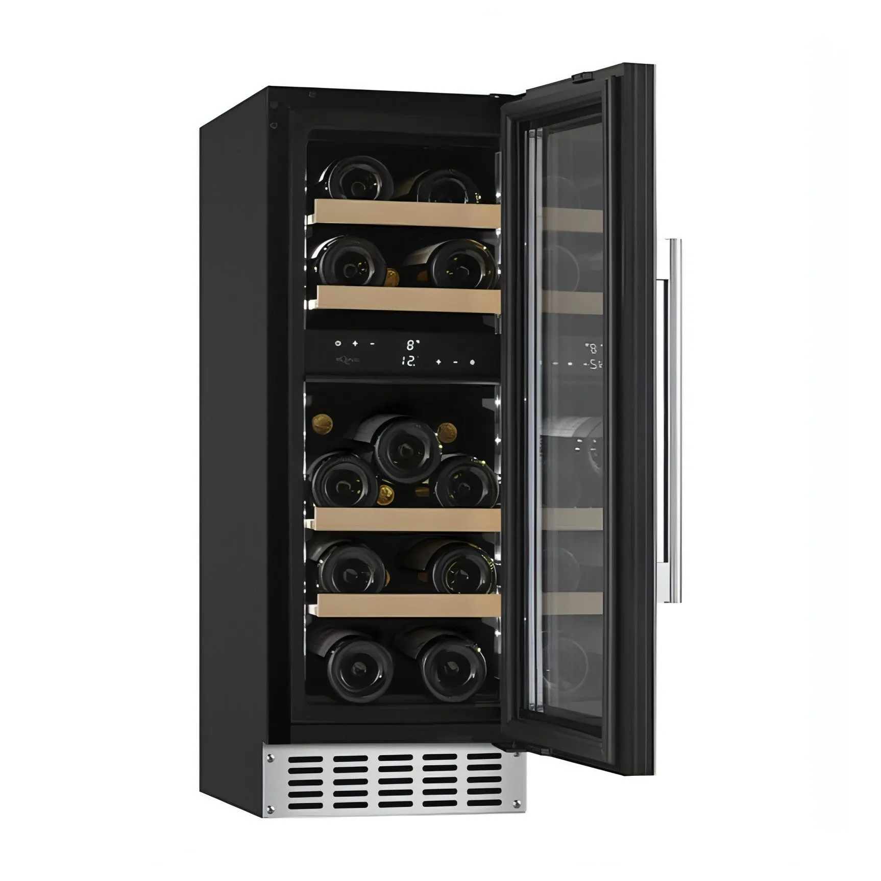 mQuve - 300mm - Undercounter Wine Fridge - WineCave 700 30D - Stainless Steel