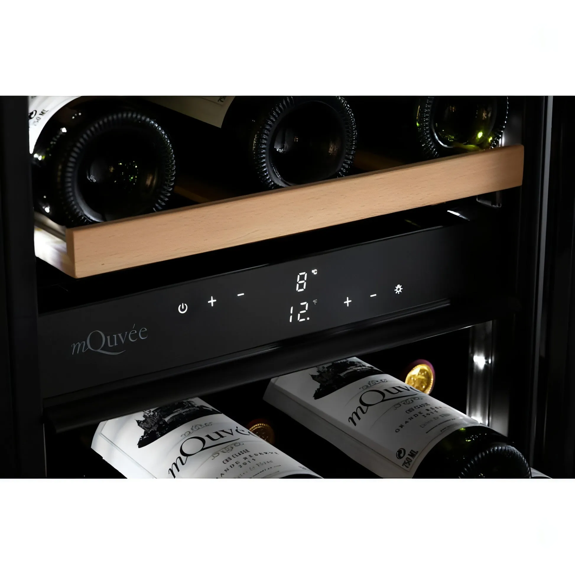 mQuve - 400mm - Undercounter Wine Fridge - WineCave 700 40D - Anthracite Black
