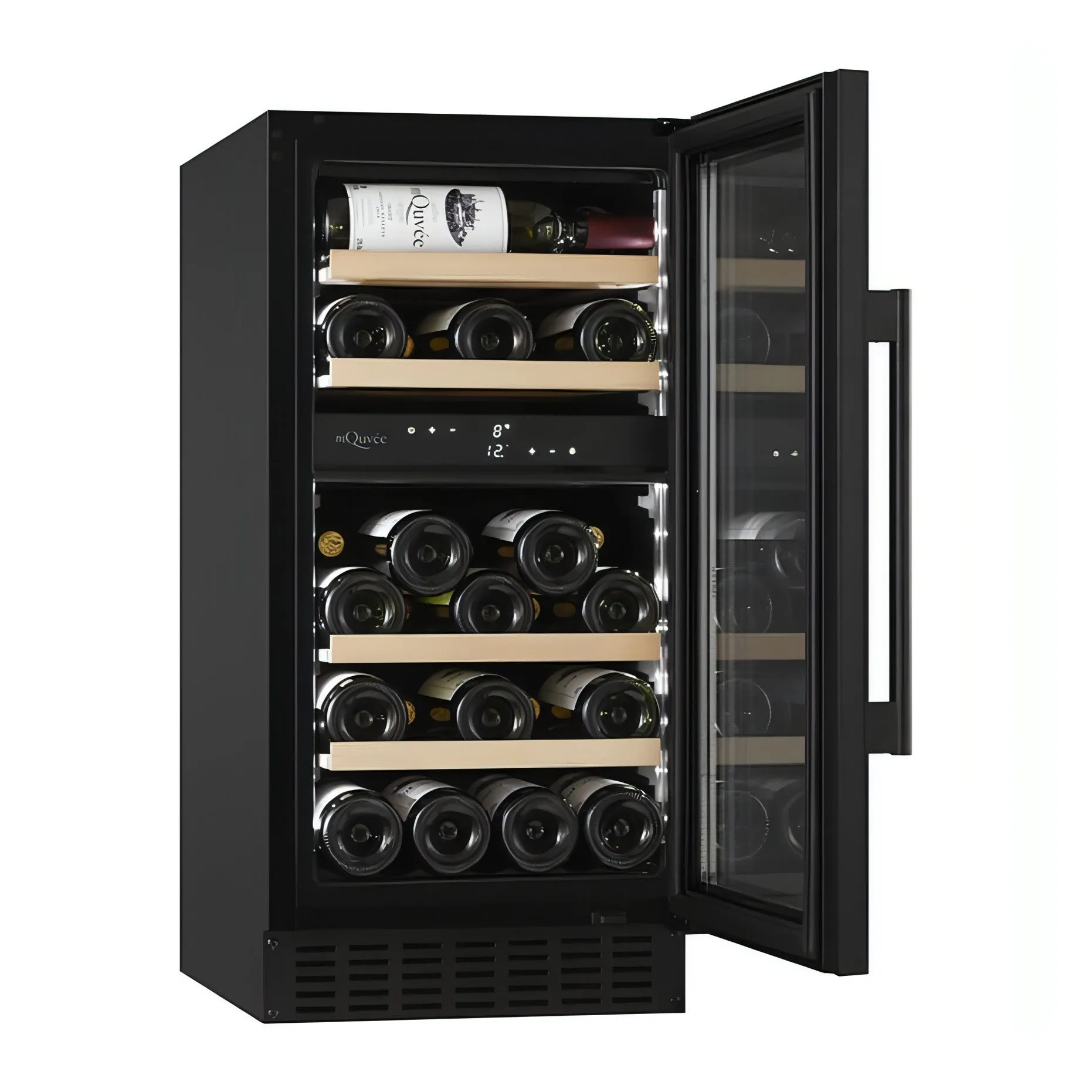 mQuve - 400mm - Undercounter Wine Fridge - WineCave 700 40D - Anthracite Black