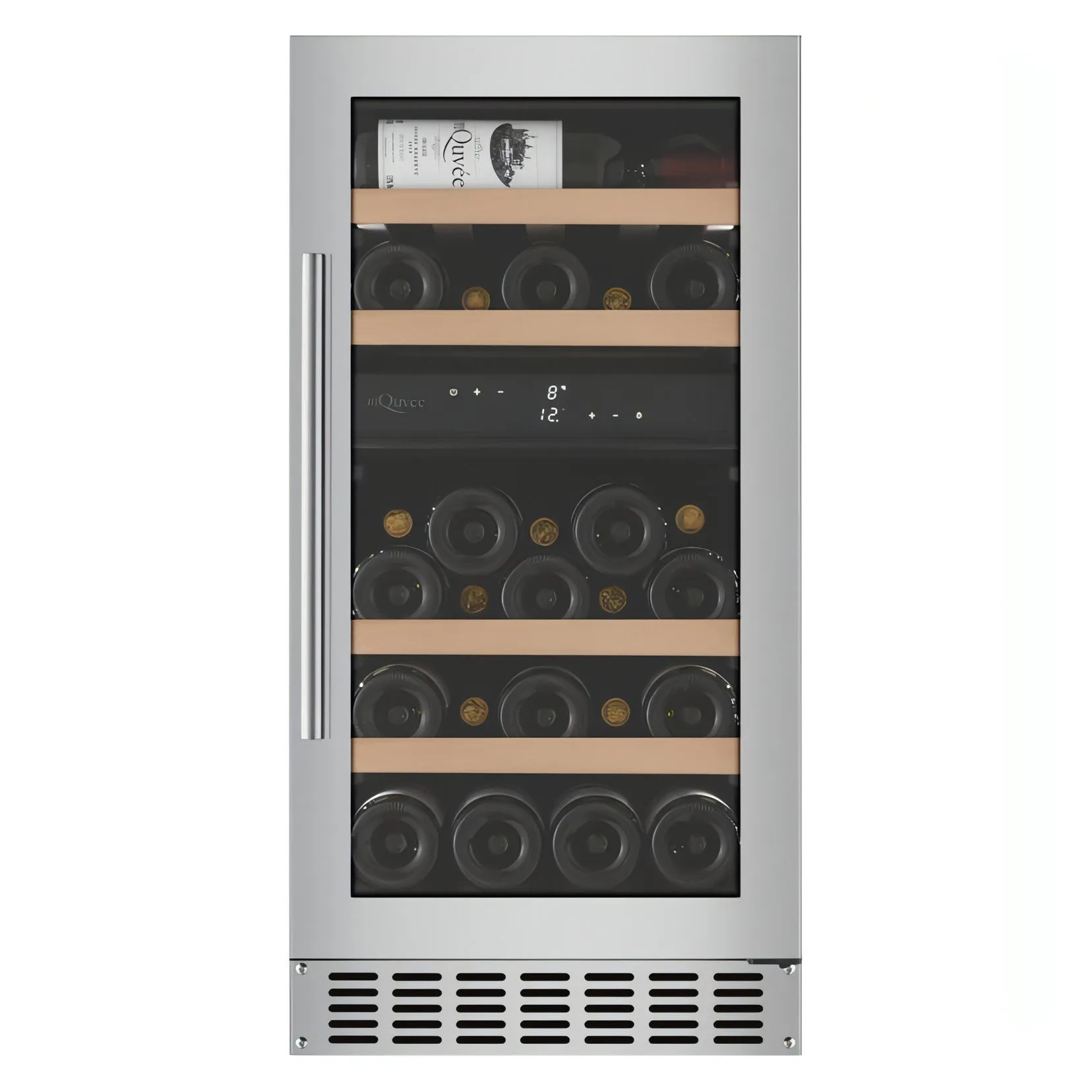 mQuve - 400mm - Undercounter Wine Fridge - WineCave 700 40D Stainless