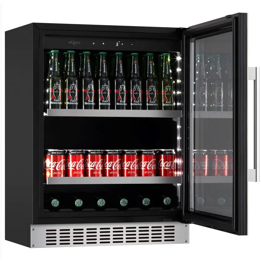 mQuve - 600mm - Undercounter Drinks Fridge - BeerServer60 - Stainless Steel