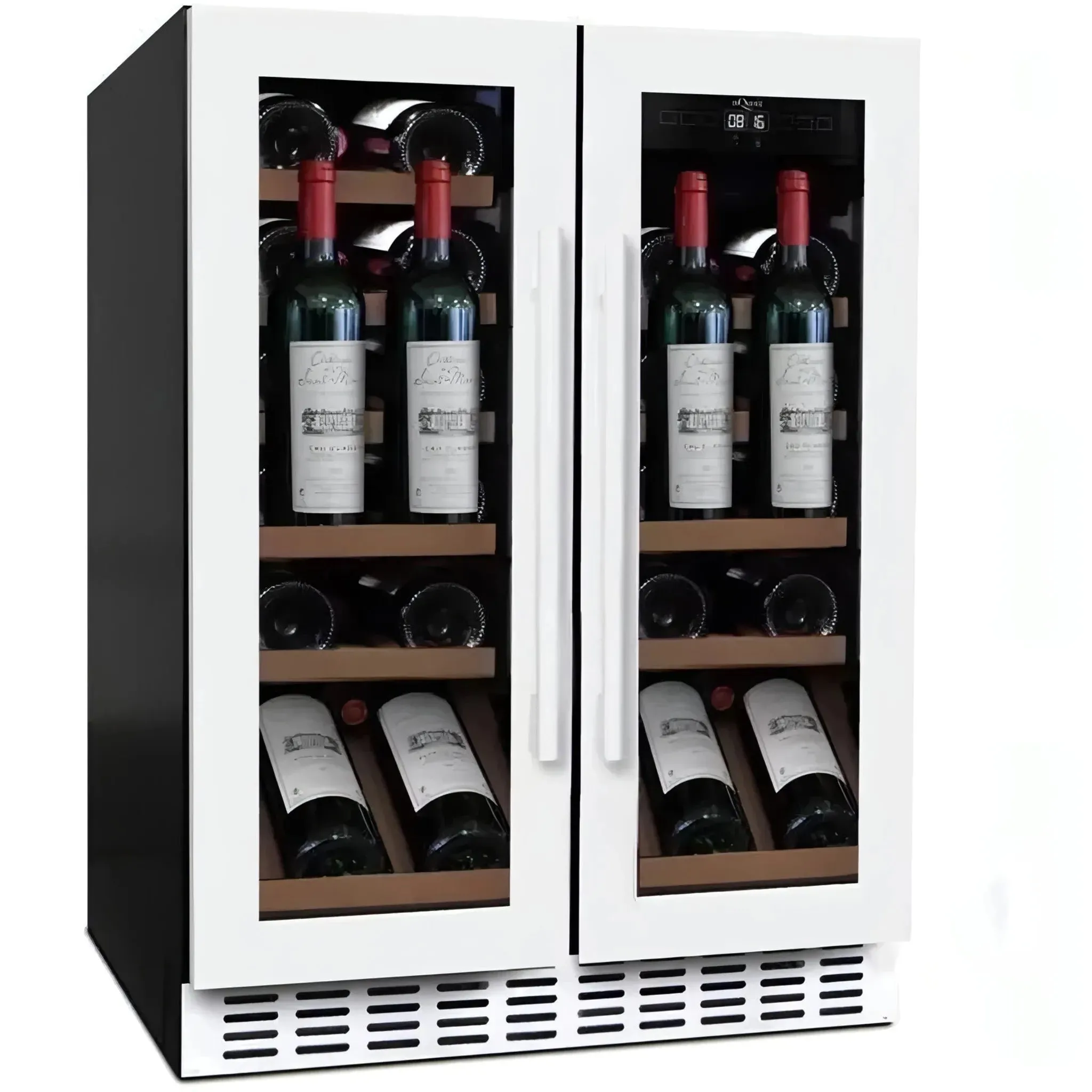 mQuve - 600mm - Undercounter Wine Fridge - WineCave 60D2 Powder White