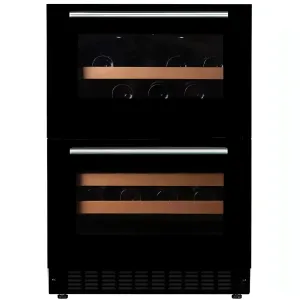 mQuve - 600mm - Undercounter Wine Fridge - WineCave 60DD Fullglass Black