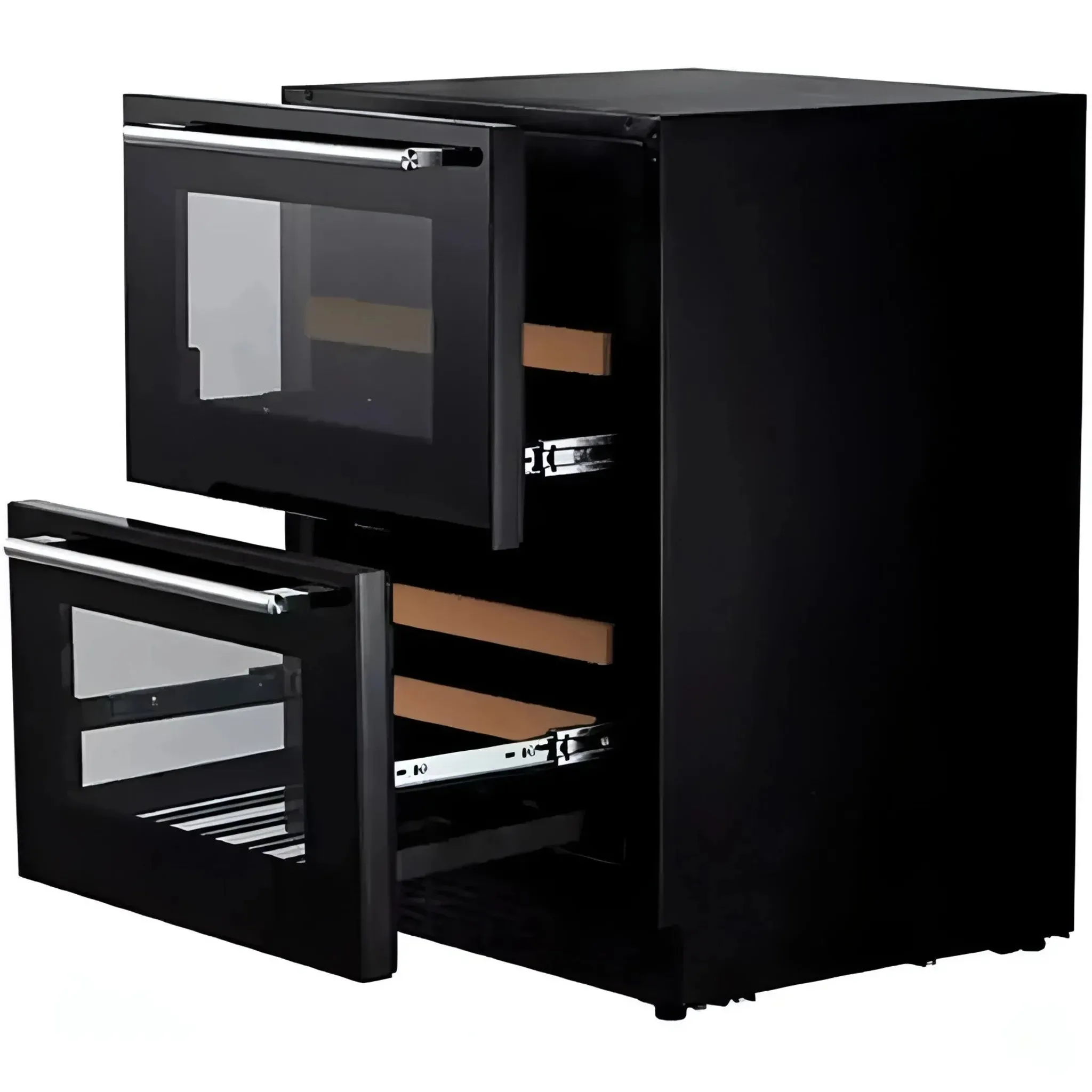 mQuve - 600mm - Undercounter Wine Fridge - WineCave 60DD Fullglass Black