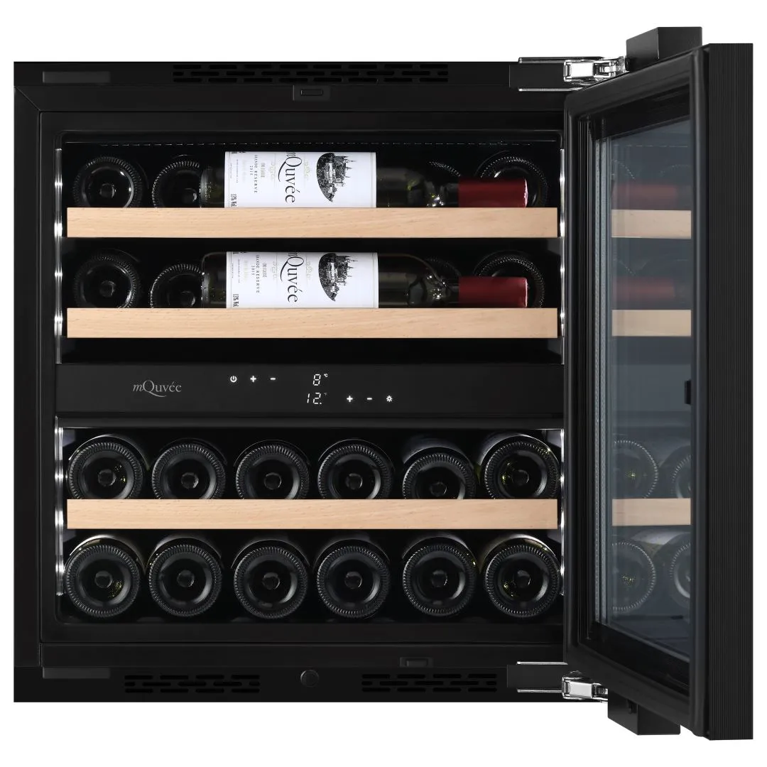 mQuve - Fully Integrated Wine Cooler - WineKeeper 25D Panel Ready - Push/Pull