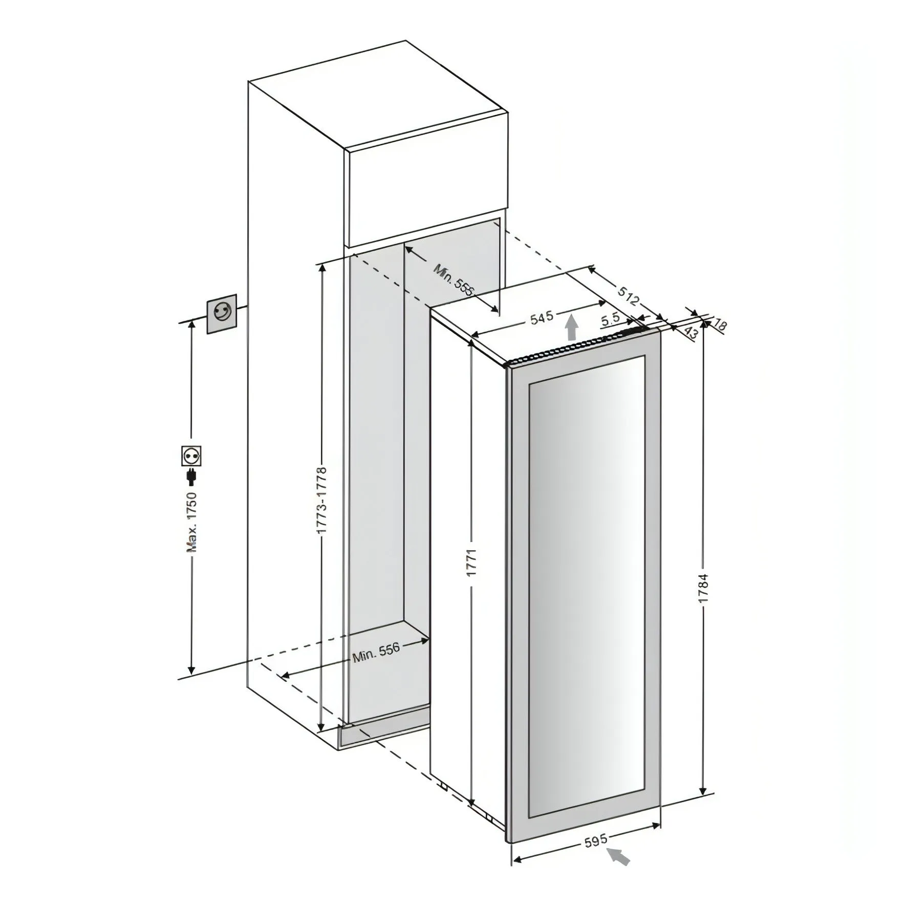 mQuve - Fully Integrated Wine Cooler - WineKeeper Exclusive 112D Panel Ready - Push/Pull