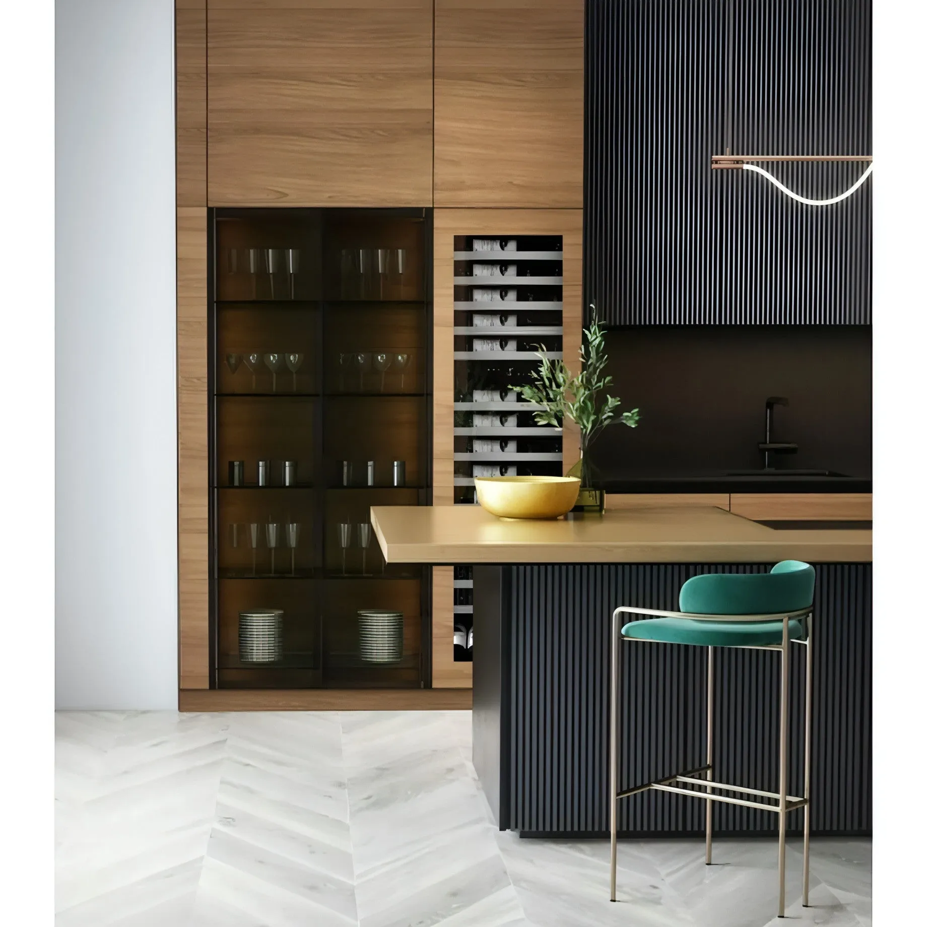 mQuve - Fully Integrated Wine Cooler - WineKeeper Exclusive 112D Panel Ready - Push/Pull