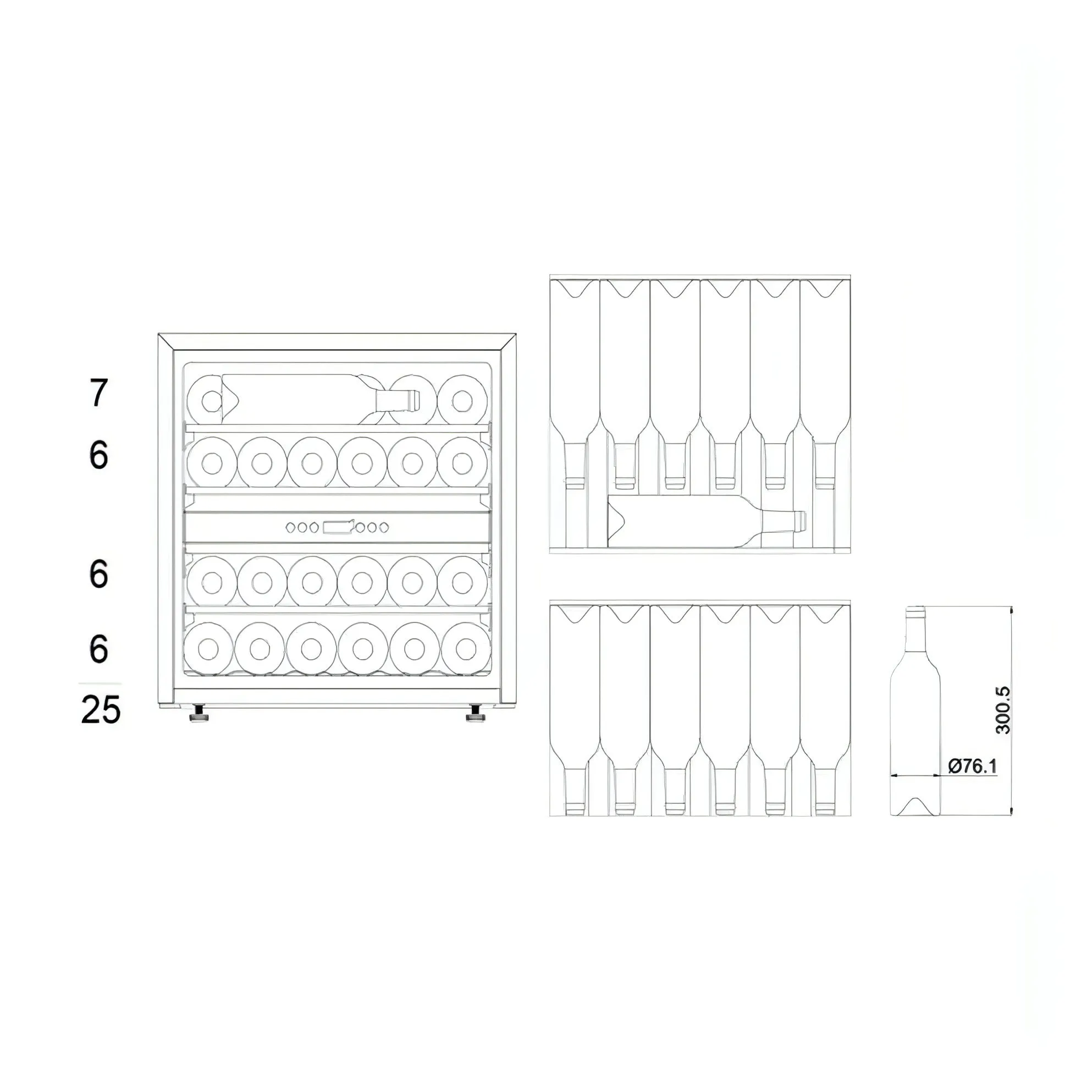 mQuve - Integrated Wine Cooler - WineKeeper 25D - Stainless