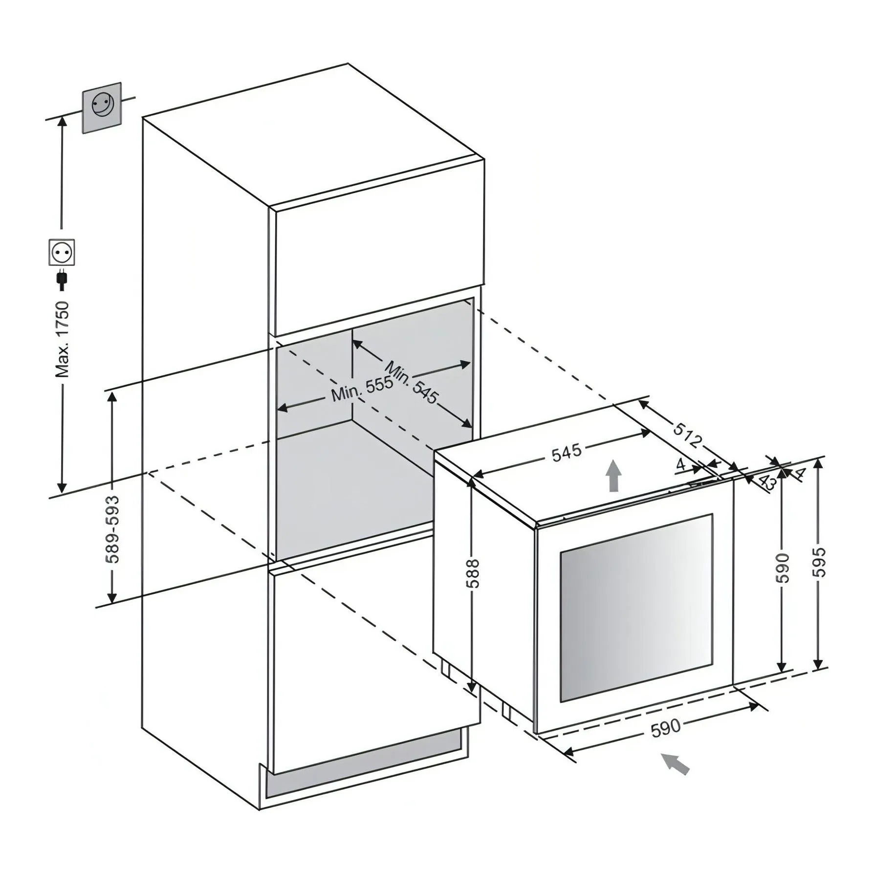 mQuve - Integrated Wine Cooler - WineKeeper 25D - Stainless
