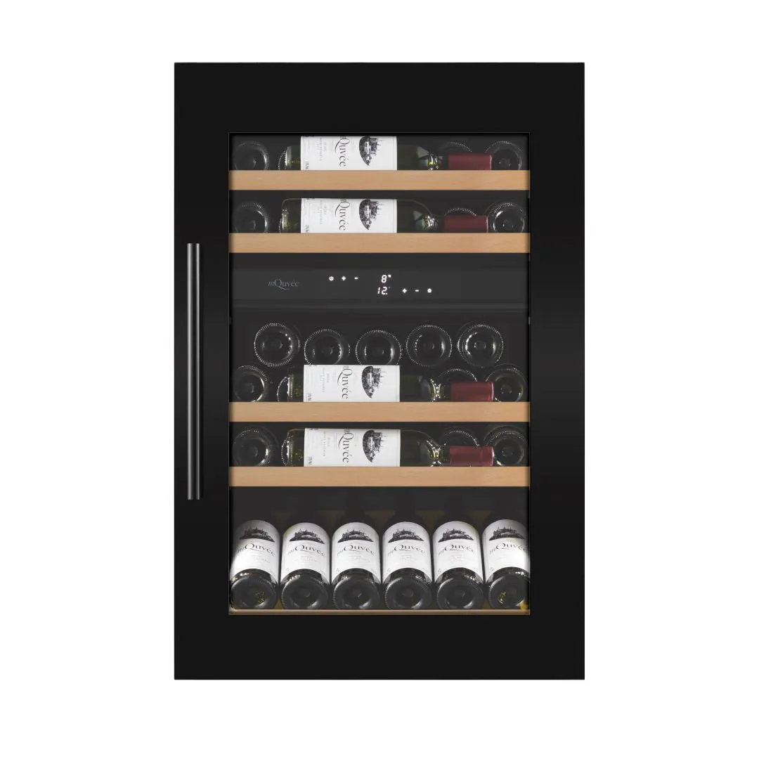 mQuve - Integrated Wine Cooler - WineKeeper 49D - Fullglass Black