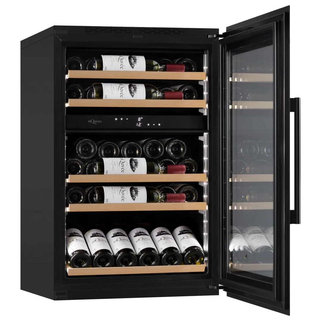 mQuve - Integrated Wine Cooler - WineKeeper 49D - Fullglass Black