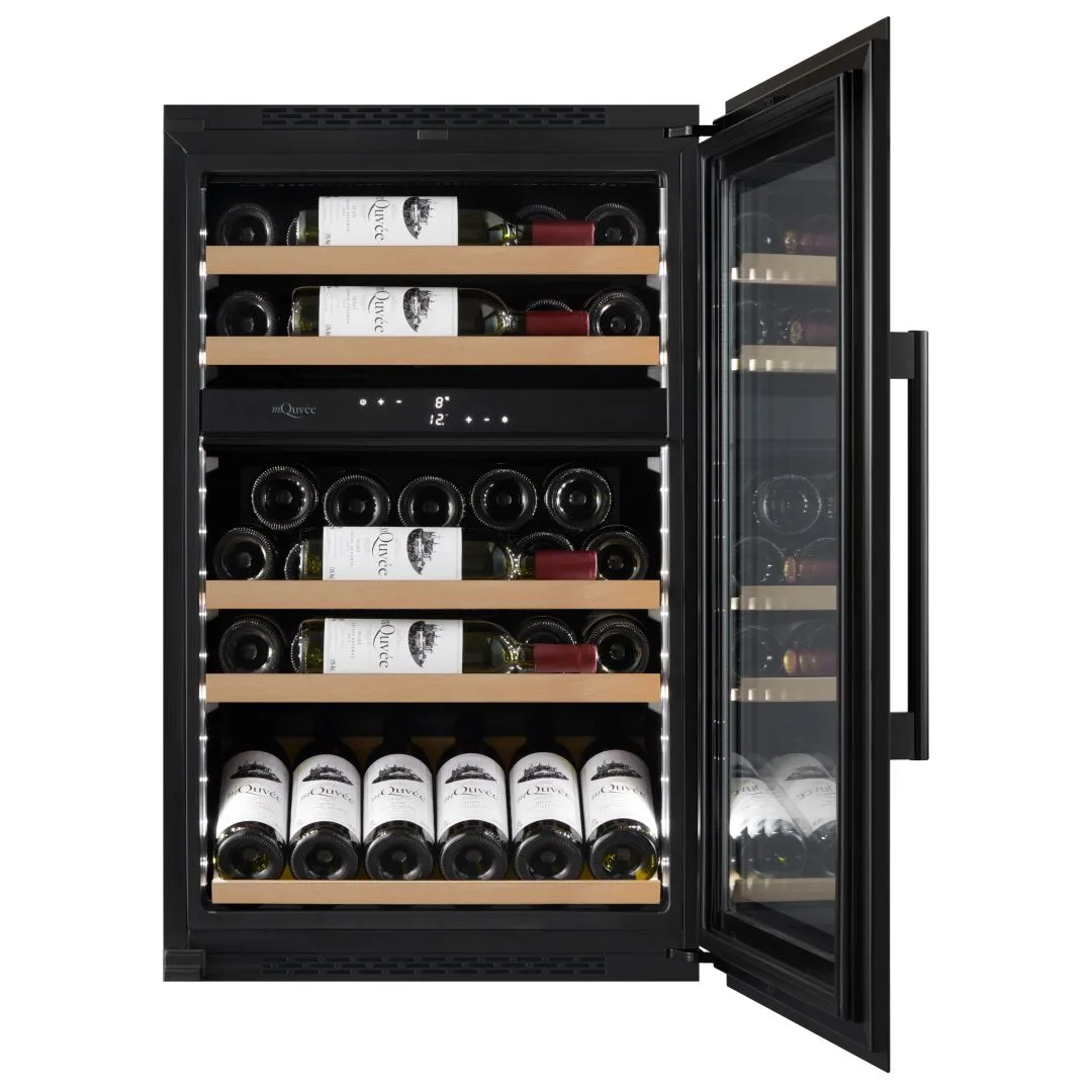 mQuve - Integrated Wine Cooler - WineKeeper 49D - Fullglass Black