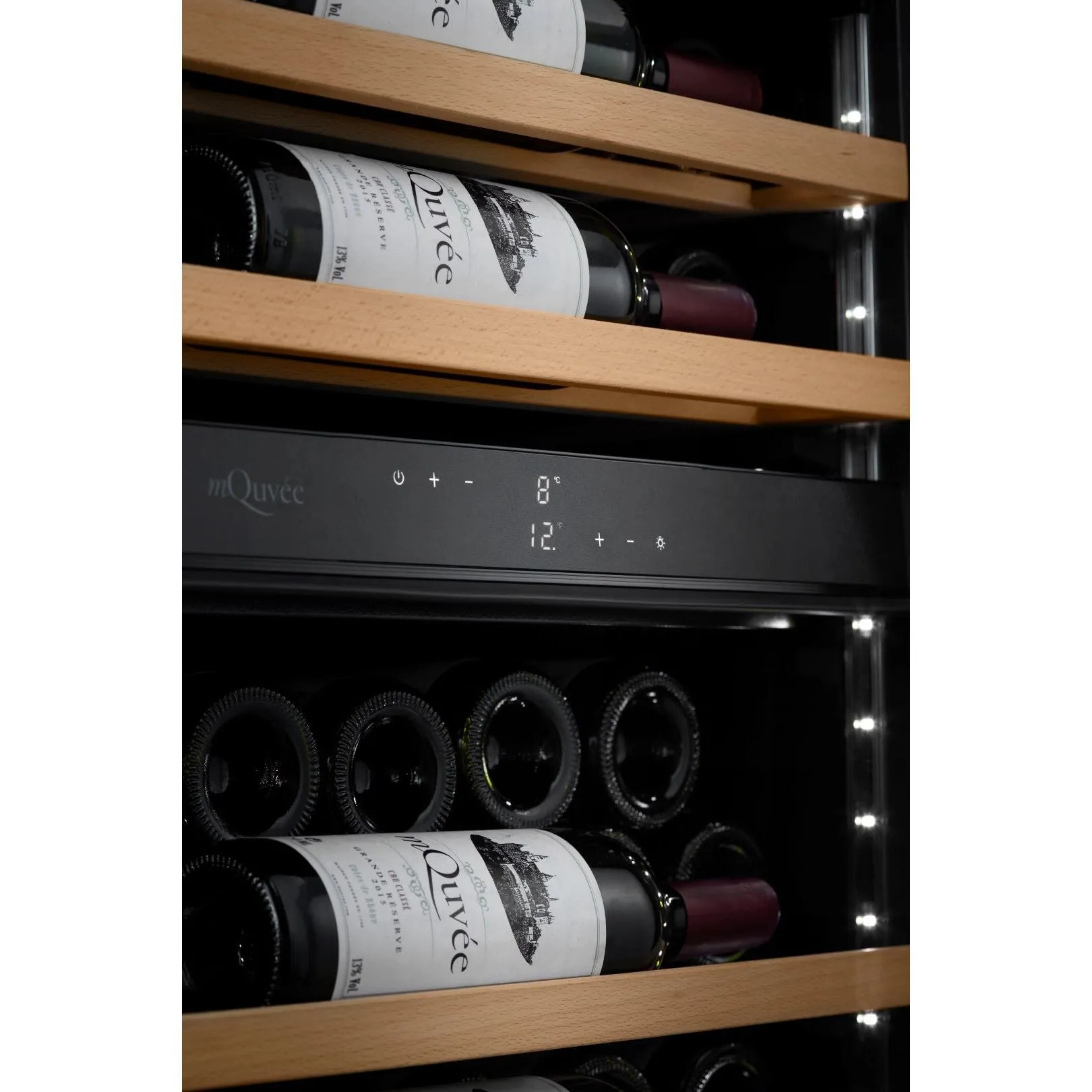 mQuve - Integrated Wine Cooler - WineKeeper 49D - Fullglass Black