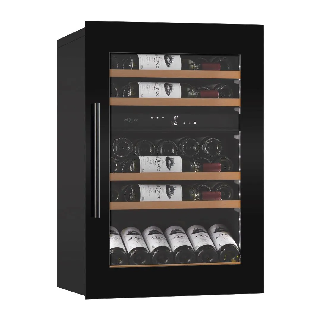 mQuve - Integrated Wine Cooler - WineKeeper 49D - Fullglass Black
