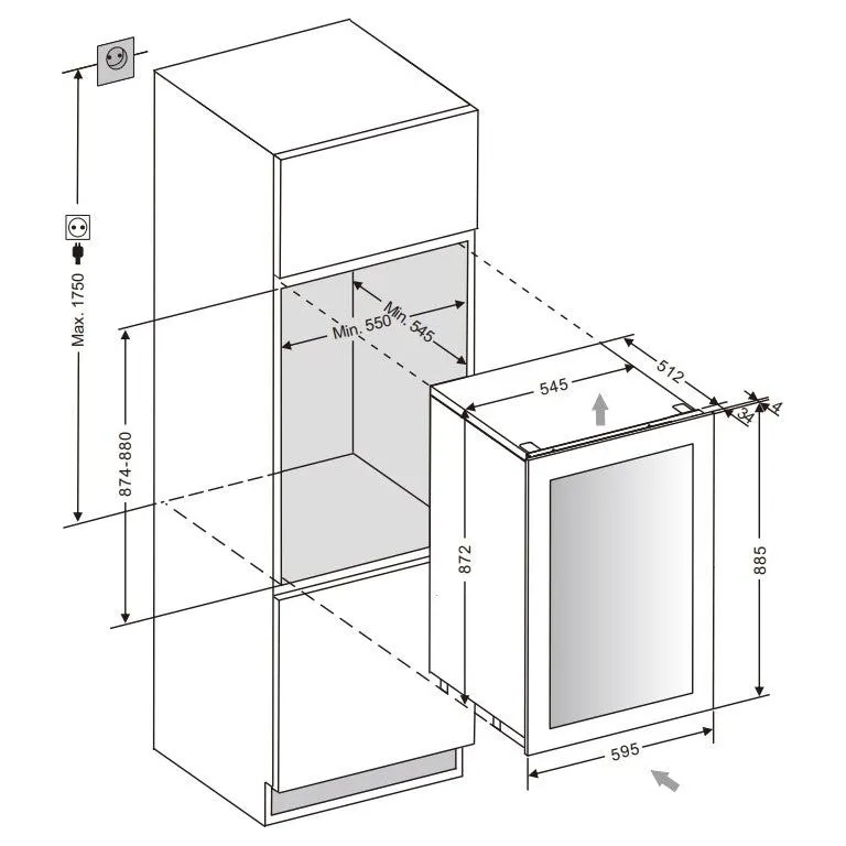 mQuve - Integrated Wine Cooler - WineKeeper 49D - Stainless