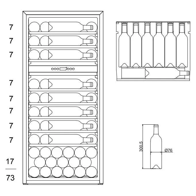 mQuve - Integrated Wine Cooler - WineKeeper 70D Anthracite Black