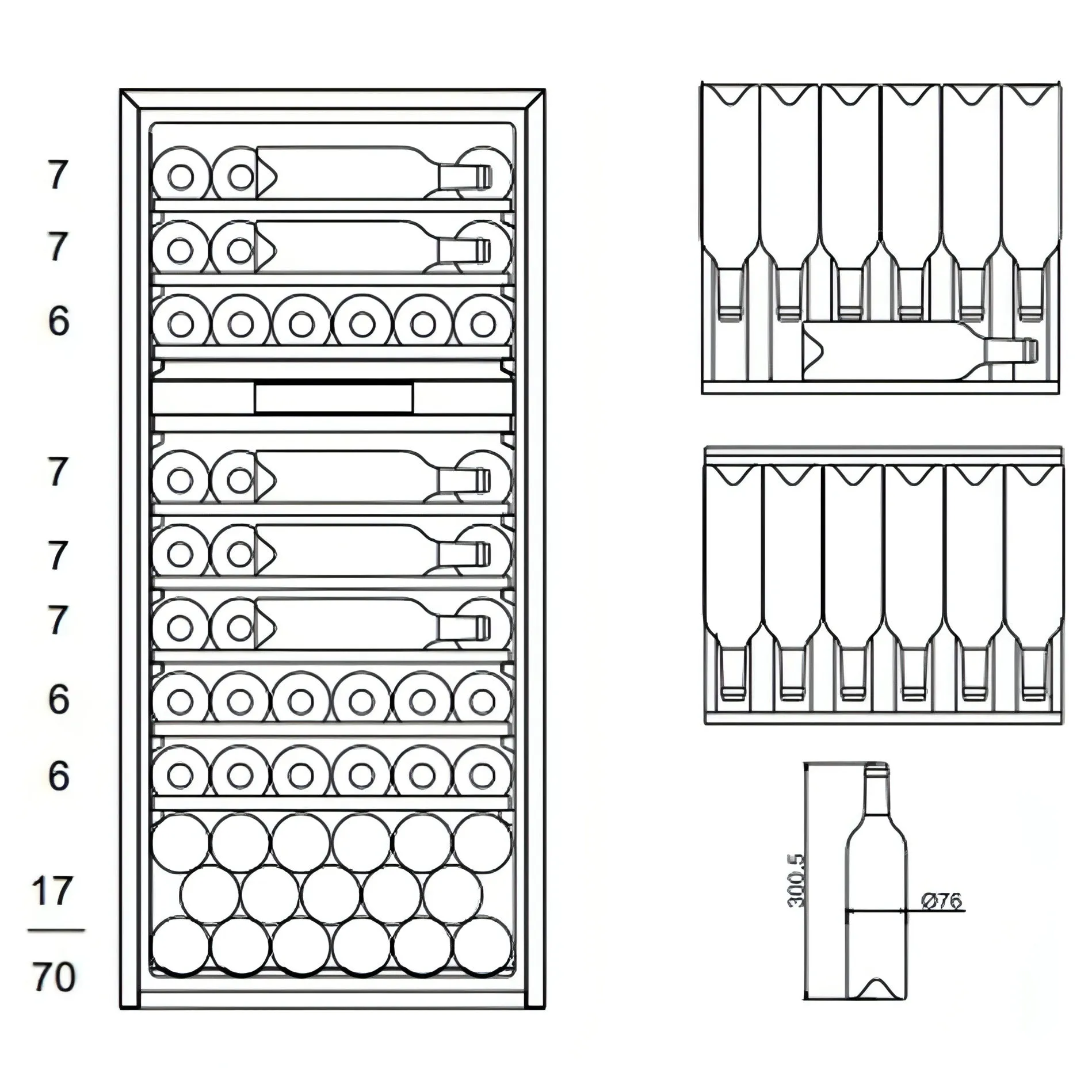 mQuve - Integrated Wine Cooler - WineKeeper 70D Stainless