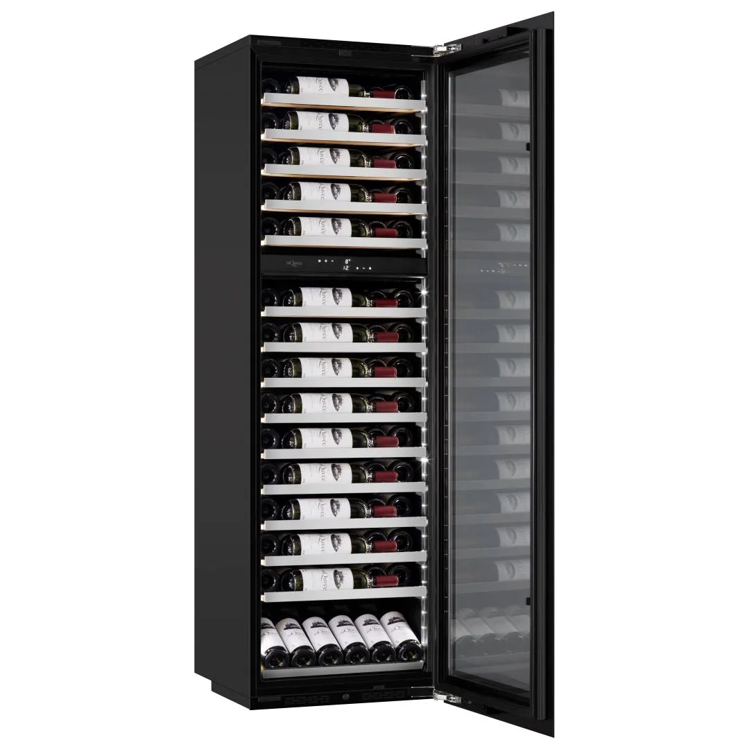 mQuve - Integrated Wine Cooler - WineKeeper Exclusive 112D Fullglass Black - Push/Pull