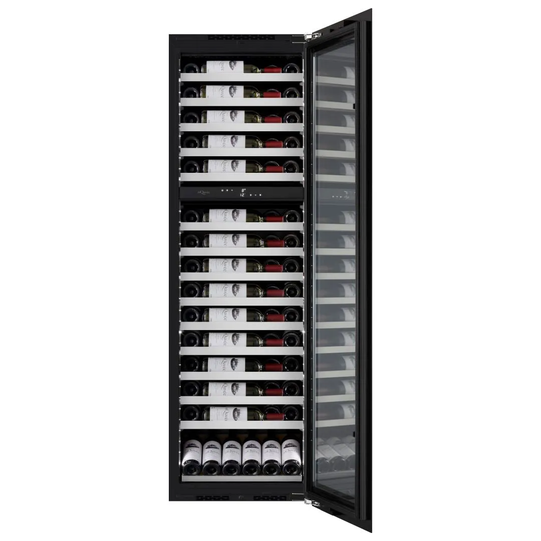 mQuve - Integrated Wine Cooler - WineKeeper Exclusive 112D Fullglass Black - Push/Pull