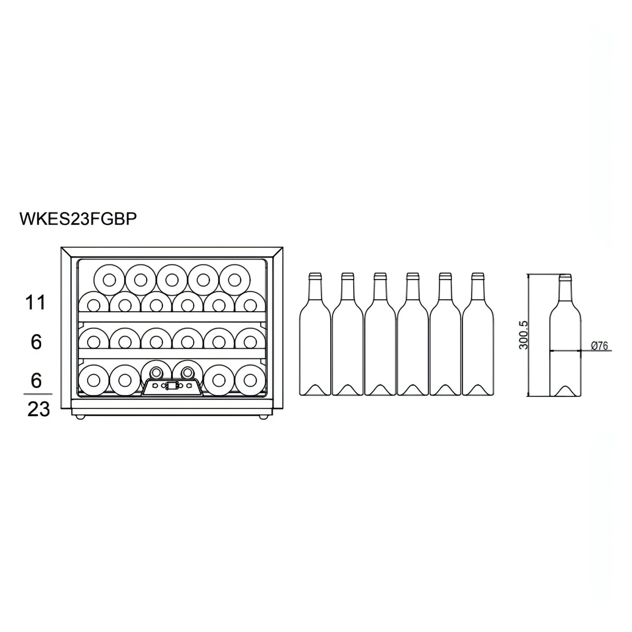 mQuve - Integrated Wine Cooler - WineKeeper Exclusive - 23S - Push/Pull