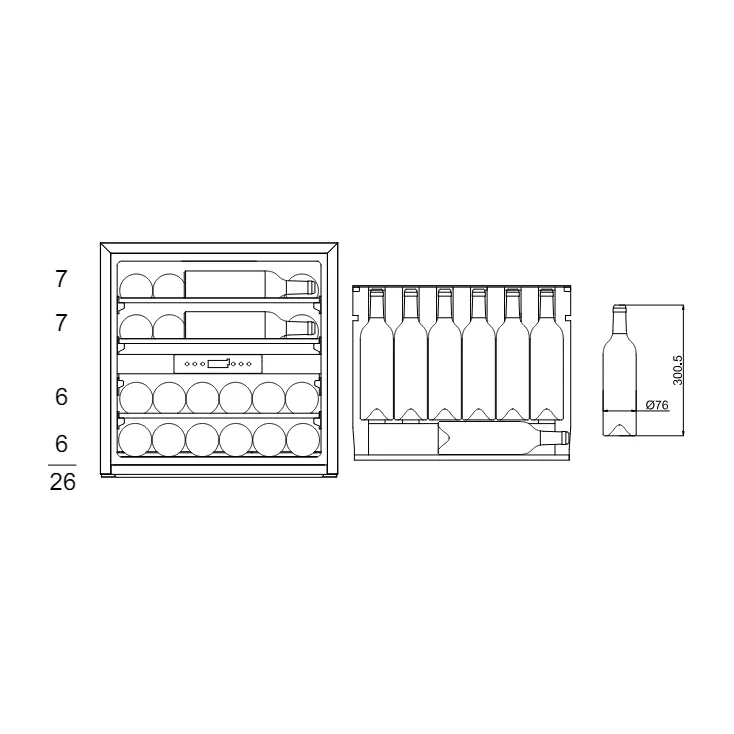 mQuve - Integrated Wine Cooler - WineKeeper Exclusive - 25D - Push/Pull