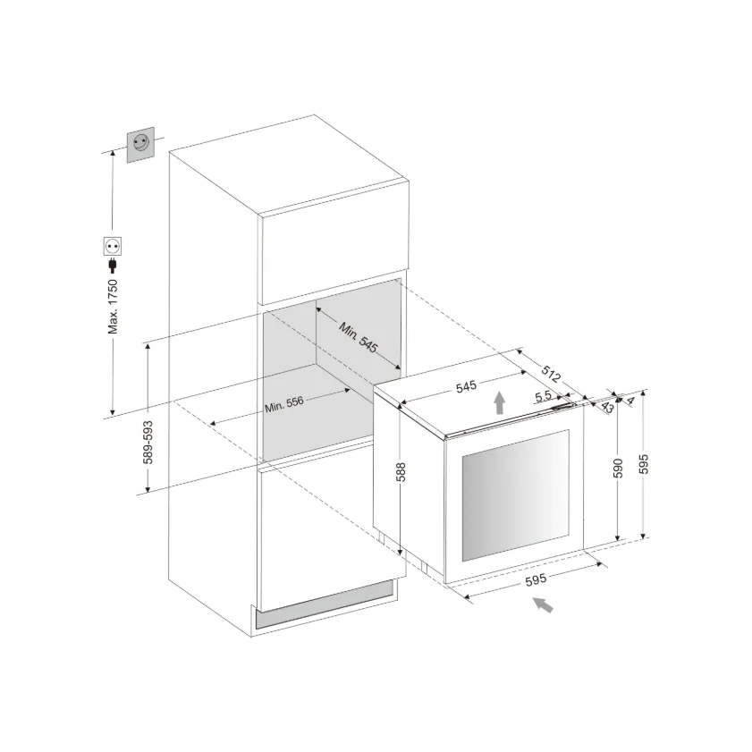 mQuve - Integrated Wine Cooler - WineKeeper Exclusive - 25D - Push/Pull