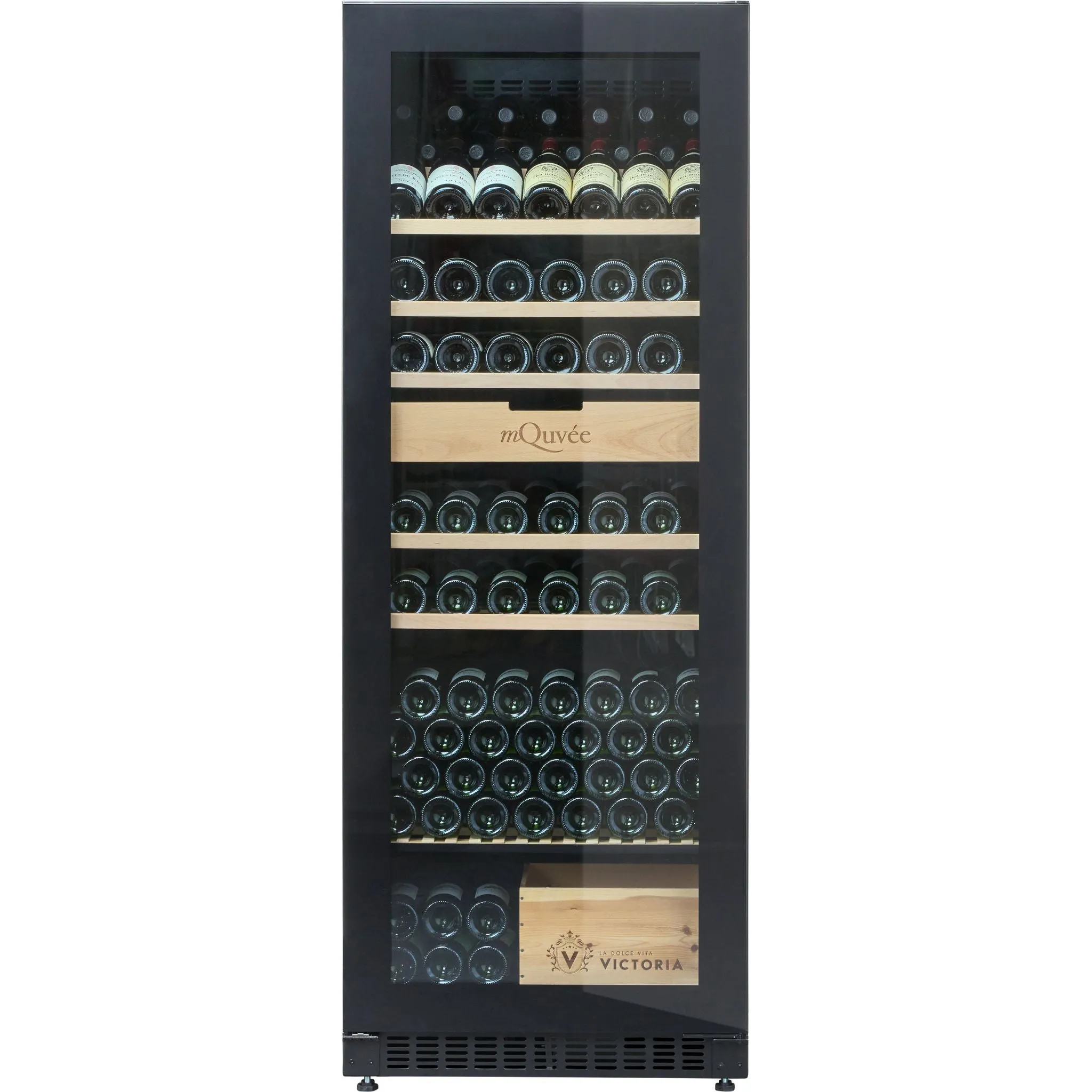 mQuve Velvet 220 Glass - Single Zone 273 Bottles - Tall Wine Cabinet