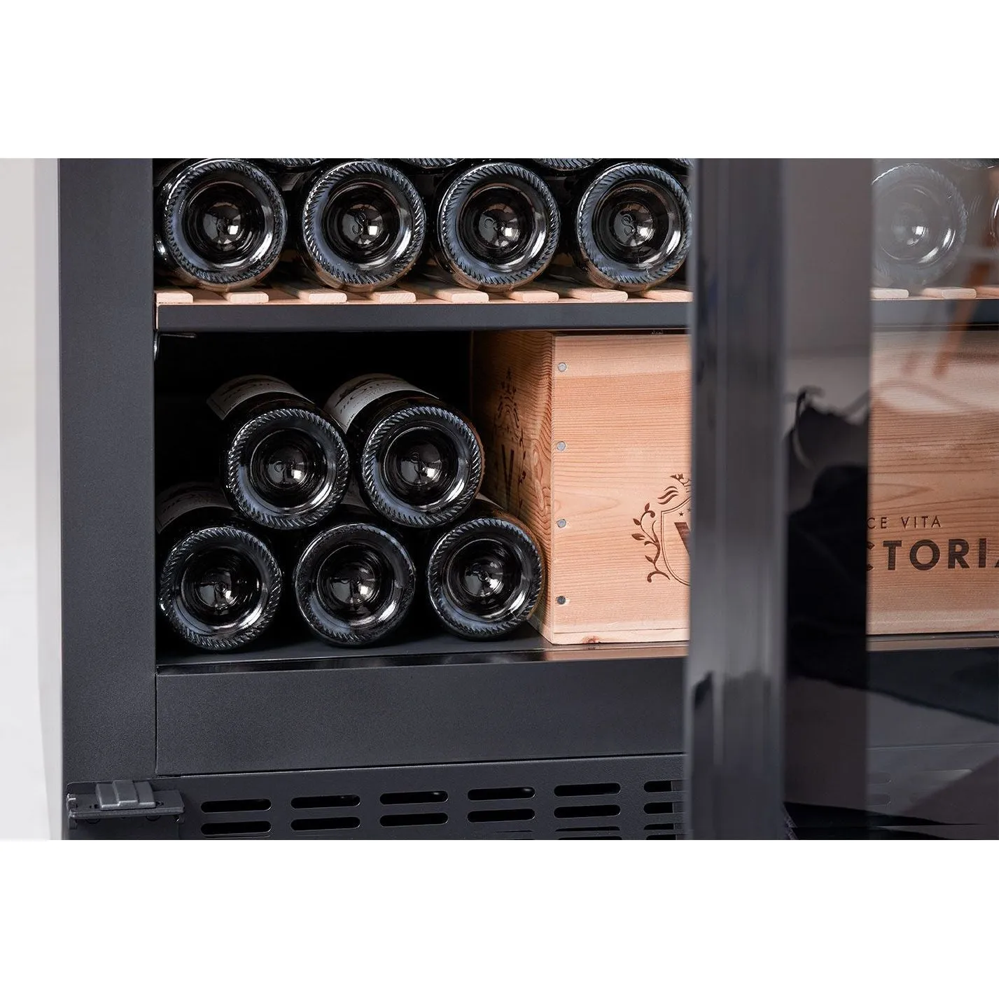 mQuve Velvet 220 Glass - Single Zone 273 Bottles - Tall Wine Cabinet