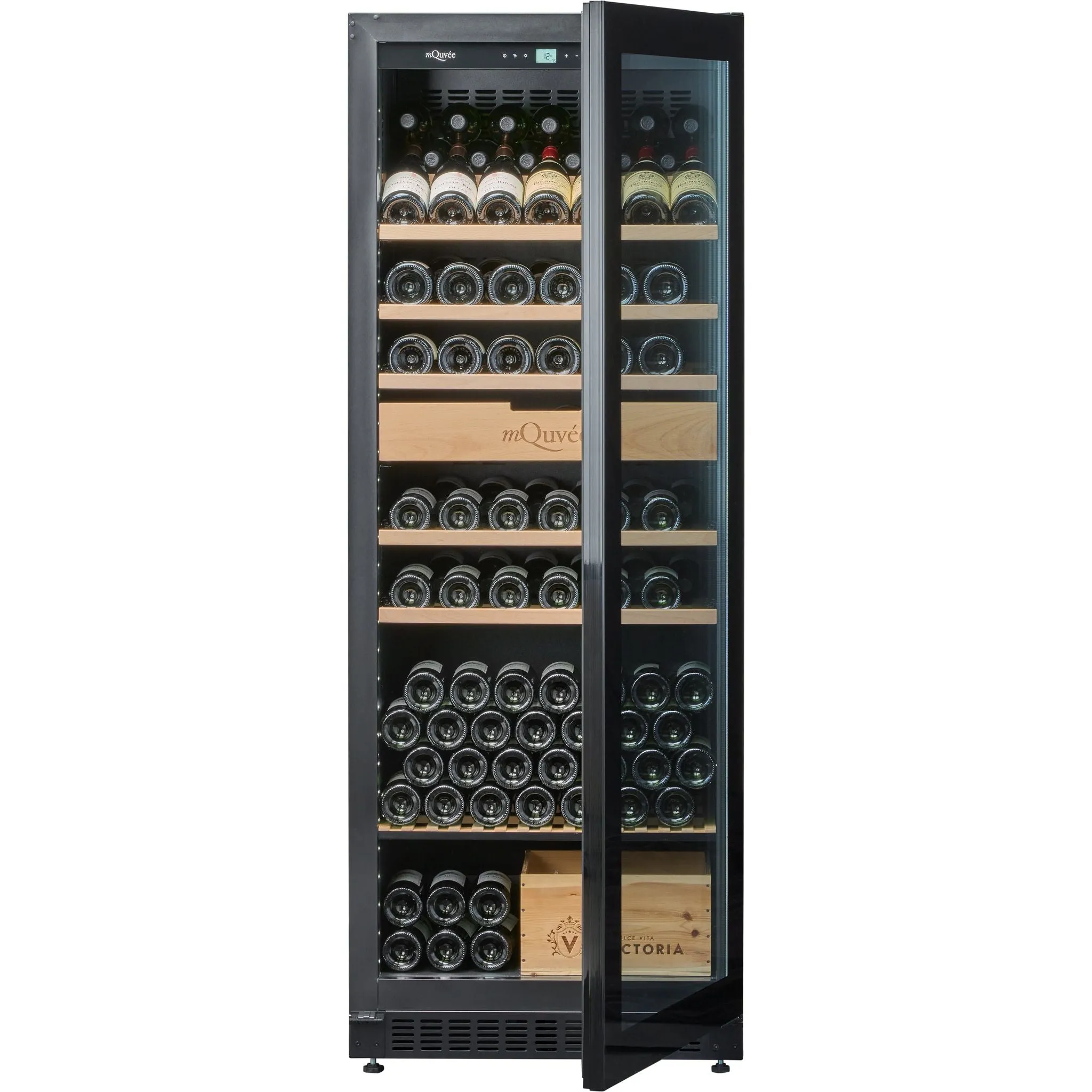 mQuve Velvet 220 Glass - Single Zone 273 Bottles - Tall Wine Cabinet